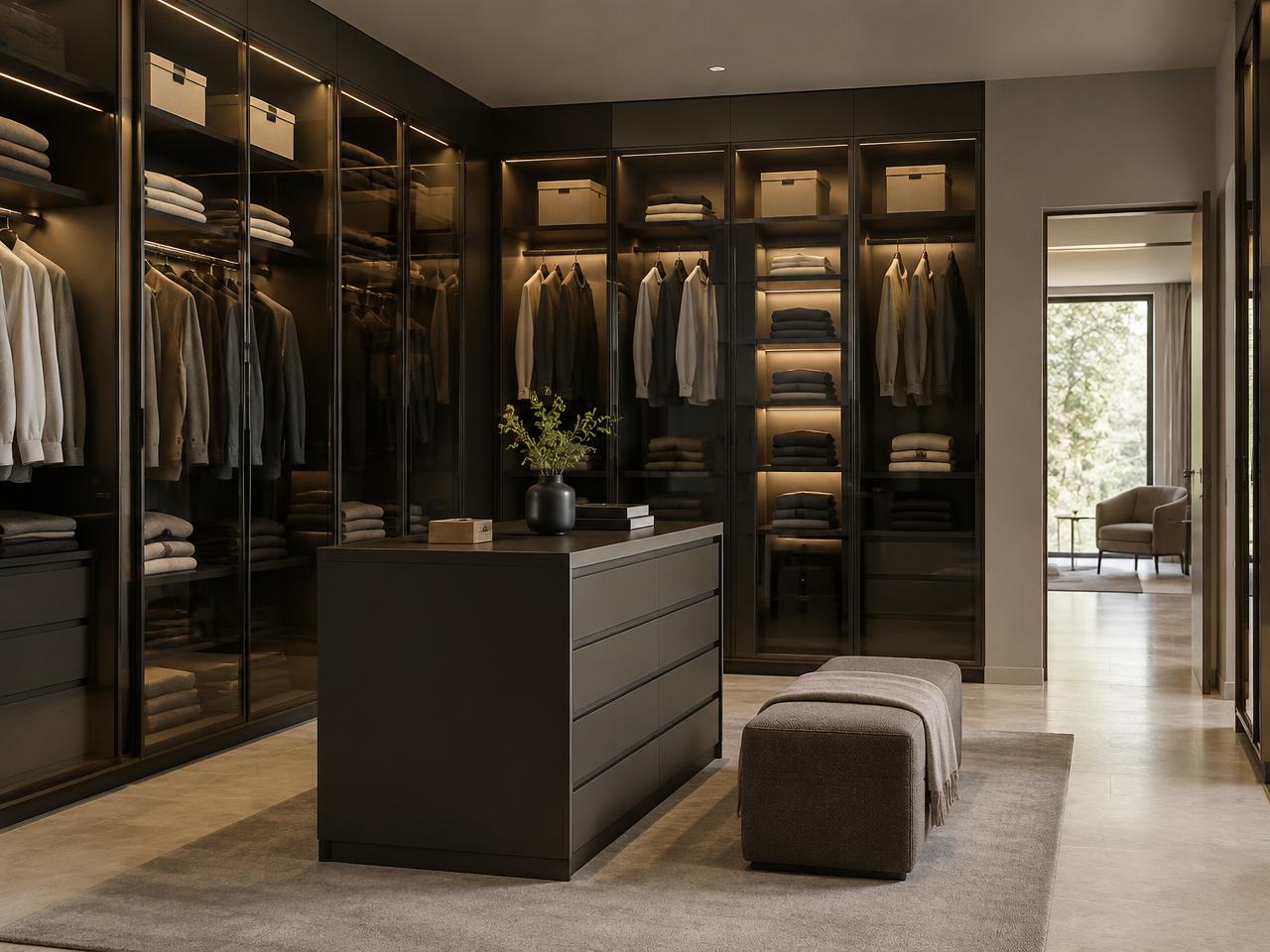 Charcoal Wardrobe sample closet design